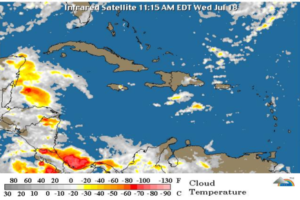 Onamet vaticina ocurrencia de aguaceros y temperaturas seguirán calurosas