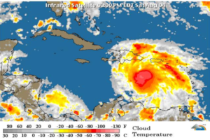 RD tendrá aguaceros con tormentas eléctricas y fuertes oleajes por paso tormenta Ernesto