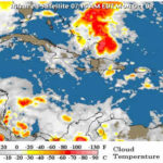 Vaguada asociada a sistema de baja presión provoca ocurrencia de aguaceros