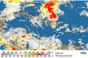 Vaguada asociada a sistema de baja presión provoca ocurrencia de aguaceros