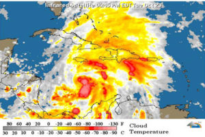 Campos nubosos asociados a ciclón tropical Sandy provocarán aguaceros