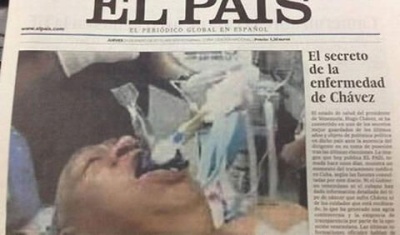 El diario El País retira de su web una falsa foto de Chávez