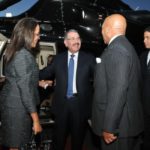 Presidente Medina llega a Puerto Príncipe, Haití