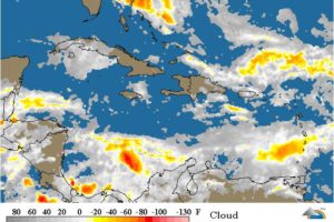 Onamet informa vaguada provocará aguaceros con tormentas eléctricas