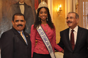 Presidente Medina augura éxitos a Yaritza Reyes en certamen a Miss Universo 2013
