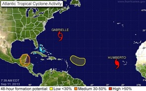 «Humberto» se convierte en primer huracán de temporada al este del Atlántico