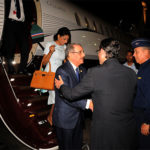 Luego de exitosa Cumbre, el presidente Medina regresó al país