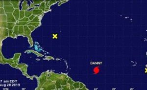 Danny se transforma en el primer huracán del Atlántico en 2015