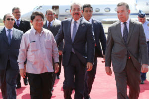 Presidente Danilo Medina llega a Managua, Nicaragua
