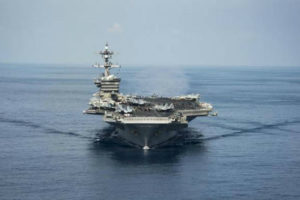 El portaaviones de EEUU llegará al Mar de Japón en cuestión de días
