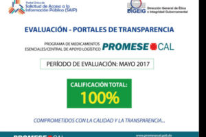 Promese/CAL obtiene durante tres meses consecutivos calificación 100%