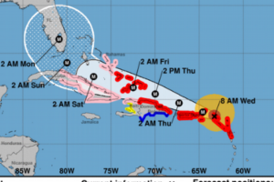 Huracán Irma amenaza el Cibao; Onamet pronostica que toque suelo dominicano madrugada del jueves