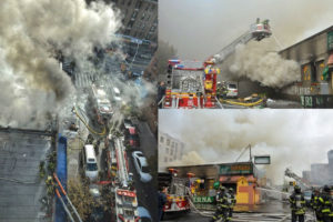 Fuego en Alto Manhattan destruye negocios y deja sin trabajo decenas de dominicanos