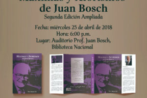René Jáguez Gil pondrá a circular segunda edición del libro «Máximas y Aforismos de Juan Bosch»