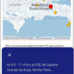 Temblor de tierra fue de 4.9 en Sabana Grande de Boyá, Monte Plata