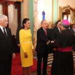Presidente Danilo Medina y primera dama, Cándida Montilla, reciben saludos de Año Nuevo en Palacio Nacional