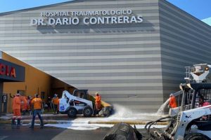 Higienizan el Darío Contreras y otros 20 hospitales