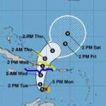 Continúa Tormenta tropical Franklin presentando una disminución en velocidad de traslación