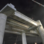 Opret coloca primeras vigas para futura línea del Metro en dirección prolongación 27 de Febrero